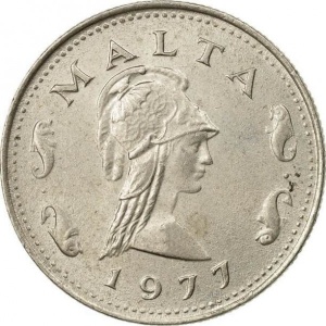 Аверс монеты Мальта, 2 цента, 1972-1982