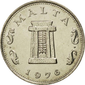 Аверс монеты Мальта, 5 центов, 1972-1981