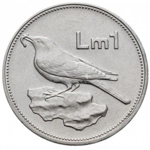 Реверс монеты Мальта, 1 лира, 1991-2007