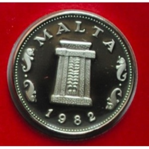 Аверс монеты Мальта, 5 центов, 1982, 10 лет с момента перехода на десятичную систему
