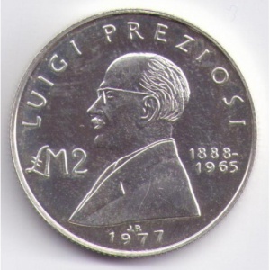 Реверс монеты Мальта, 2 лиры, 1977, Луиджи Прециози
