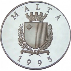 Аверс монеты Мальта, 5 лир, 1995, 50 лет ООН