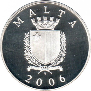 Аверс монеты Мальта, 5 лир, 2006, Сэр Теми Заммит