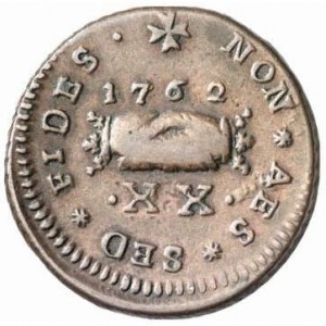 Реверс монеты Мальта, 20 грано, 1752-1762