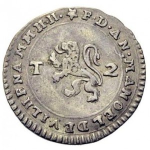 Аверс монеты Мальта, 2 тари, 1723