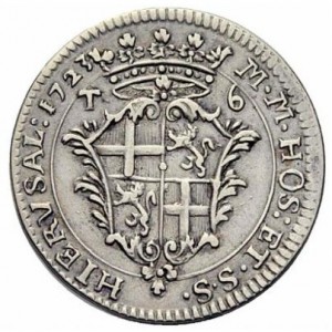 Реверс монеты Мальта, 6 тари, 1723