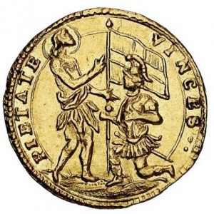 Реверс монеты Мальта, 1 цехин, 1725