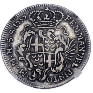 Аверс монеты Мальта, 15 тари, 1757-1759