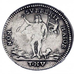 Реверс монеты Мальта, 15 тари, 1757-1759