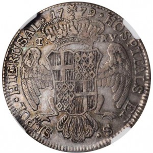 Реверс монеты Мальта, 15 тари, 1779