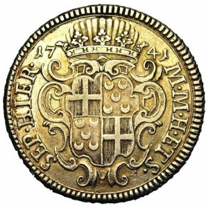 Реверс монеты Мальта, 2 скудо, 1741