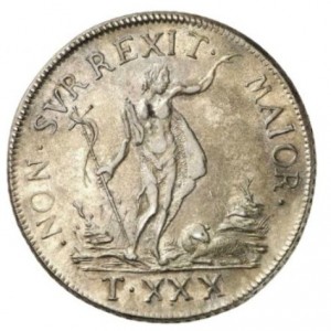 Реверс монеты Мальта, 30 тари, 1759-1761