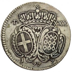 Реверс монеты Мальта, 30 тари, 1777