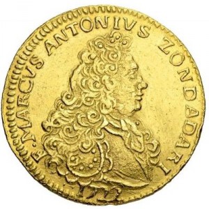 Аверс монеты Мальта, 4 цехина, 1721-1722
