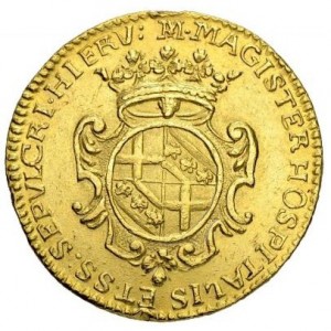Реверс монеты Мальта, 4 цехина, 1721-1722