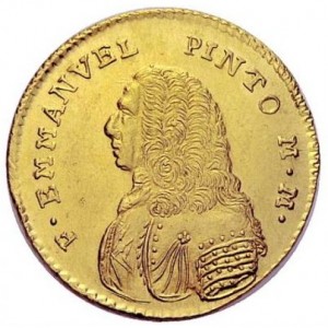 Аверс монеты Мальта, 4 цехина, 1741-1742