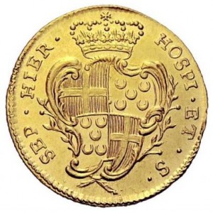 Реверс монеты Мальта, 4 цехина, 1741-1742
