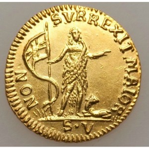 Реверс монеты Мальта, 5 скудо, 1756