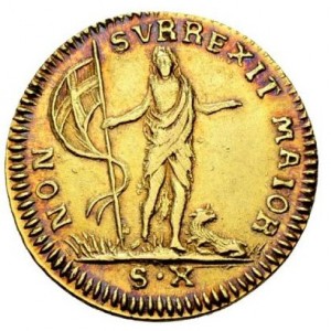 Реверс монеты Мальта, 10 скудо, 1756-1761