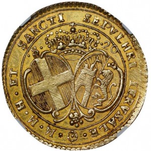 Реверс монеты Мальта, 20 скудо, 1773