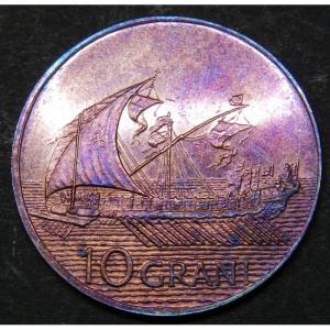 Реверс монеты Мальтийский орден, 10 грано, 1979