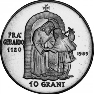 Реверс монеты Мальтийский орден, 10 грано, 1989