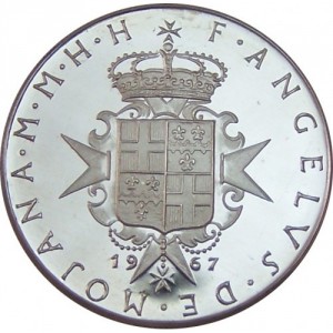 Аверс монеты Мальтийский орден, 9 тари, 1967