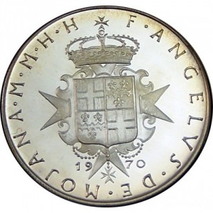 Аверс монеты Мальтийский орден, 9 тари, 1970