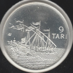 Реверс монеты Мальтийский орден, 9 тари, 1978