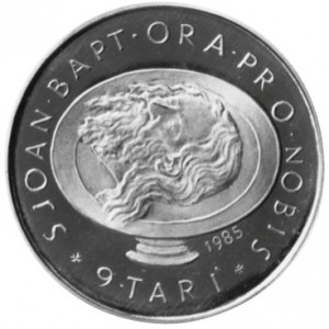 Реверс монеты Мальтийский орден, 9 тари, 1985