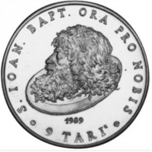 Реверс монеты Мальтийский орден, 9 тари, 1989