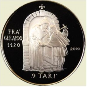 Реверс монеты Мальтийский орден, 9 тари, 2010