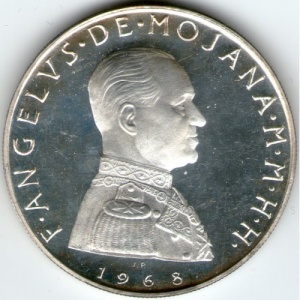 Аверс монеты Мальтийский орден, 1 скудо, 1968