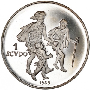 Реверс монеты Мальтийский орден, 1 скудо, 1989