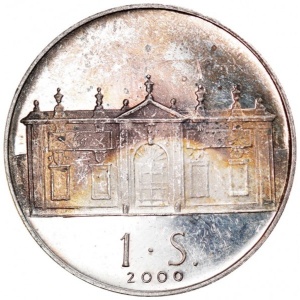 Реверс монеты Мальтийский орден, 1 скудо, 2000-2004