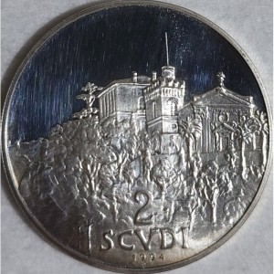 Реверс монеты Мальтийский орден, 2 скудо, 1994