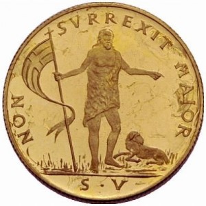 Реверс монеты Мальтийский орден, 5 скудо, 1962-1963