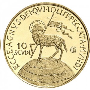 Реверс монеты Мальтийский орден, 10 скудо, 1971