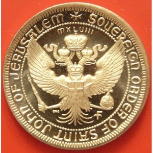 Аверс монеты Мальтийский орден, 1 тари, 1965, 400 лет Великой осаде Мальты