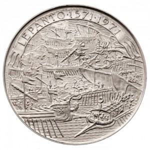 Реверс монеты Мальтийский орден, 9 тари, 1971, 400 лет Битве при Лепанто