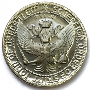 Аверс монеты Мальтийский орден, 25 тари, 1965, 400 лет Великой осаде Мальты