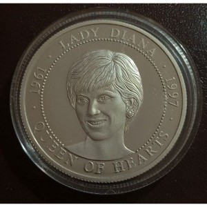 Реверс монеты Мальтийский орден, 500 лир, 2003, Леди Диана