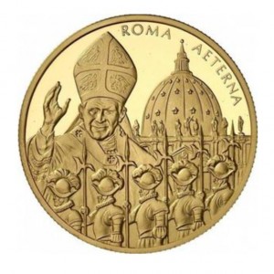 Аверс монеты Мальтийский орден, 10.000 лир, 2004-2005, Иоанн Павел II /Roma aeterna/