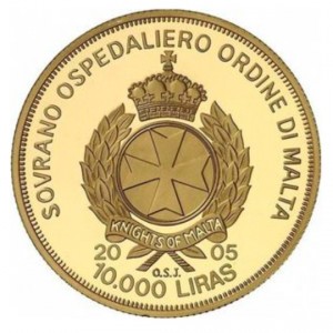 Реверс монеты Мальтийский орден, 10.000 лир, 2004-2005, Иоанн Павел II /Roma aeterna/
