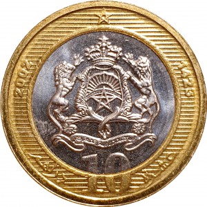 Реверс монеты Марокко, 10 дирхамов, 2002