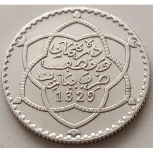 Аверс монеты Марокко, ¼ риала, 1911
