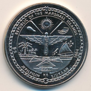 Аверс монеты Маршалловы Острова, 5 долларов, 1994, Рождество