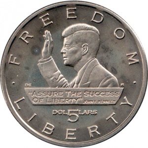 Реверс монеты Маршалловы Острова, 5 долларов, 1995, Джон Кеннеди - Assure the Success of Liberty