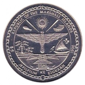 Аверс монеты Маршалловы Острова, 5 долларов, 1996, Рождество