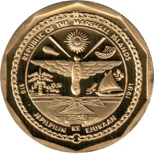 Аверс монеты Маршалловы Острова, 10 долларов, 1991, Avro Lancaster